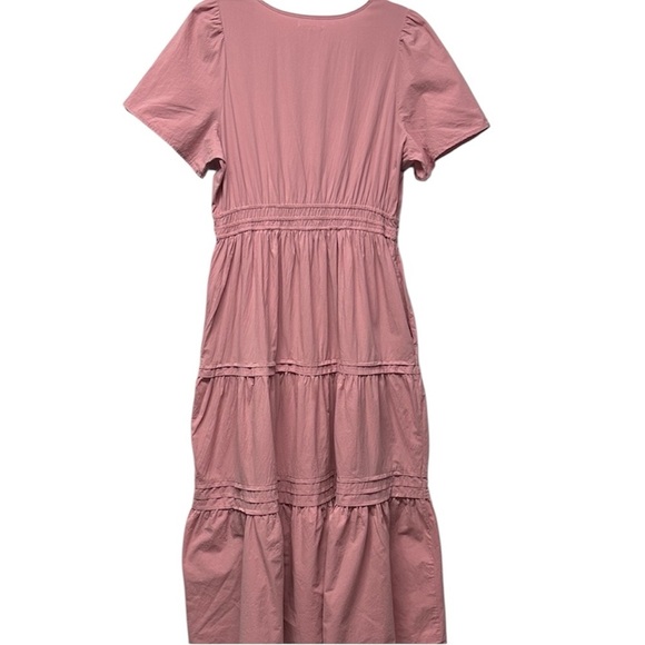 Stitchdrop Tempe Cotton Vintage Pink Tiered Maxi Dress - Picture 4 of 4